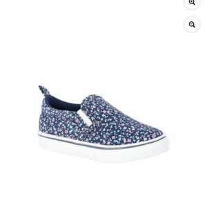Kids Floral Slip-On Sneakers - Navy